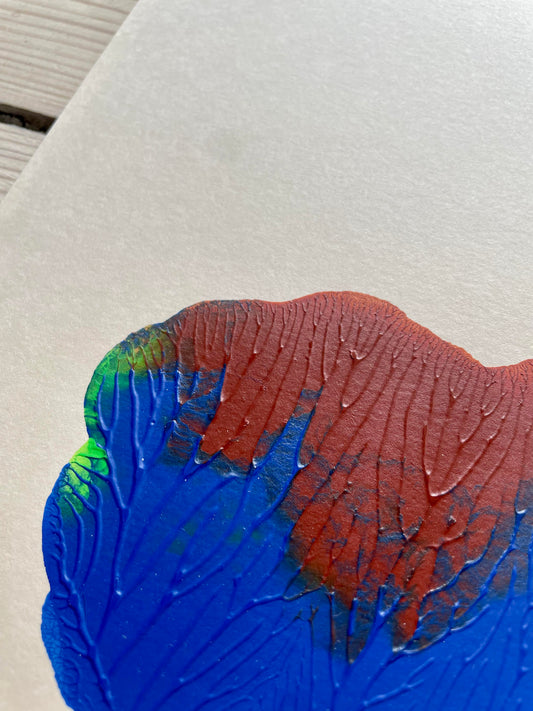 A4 / Blue on beige 2