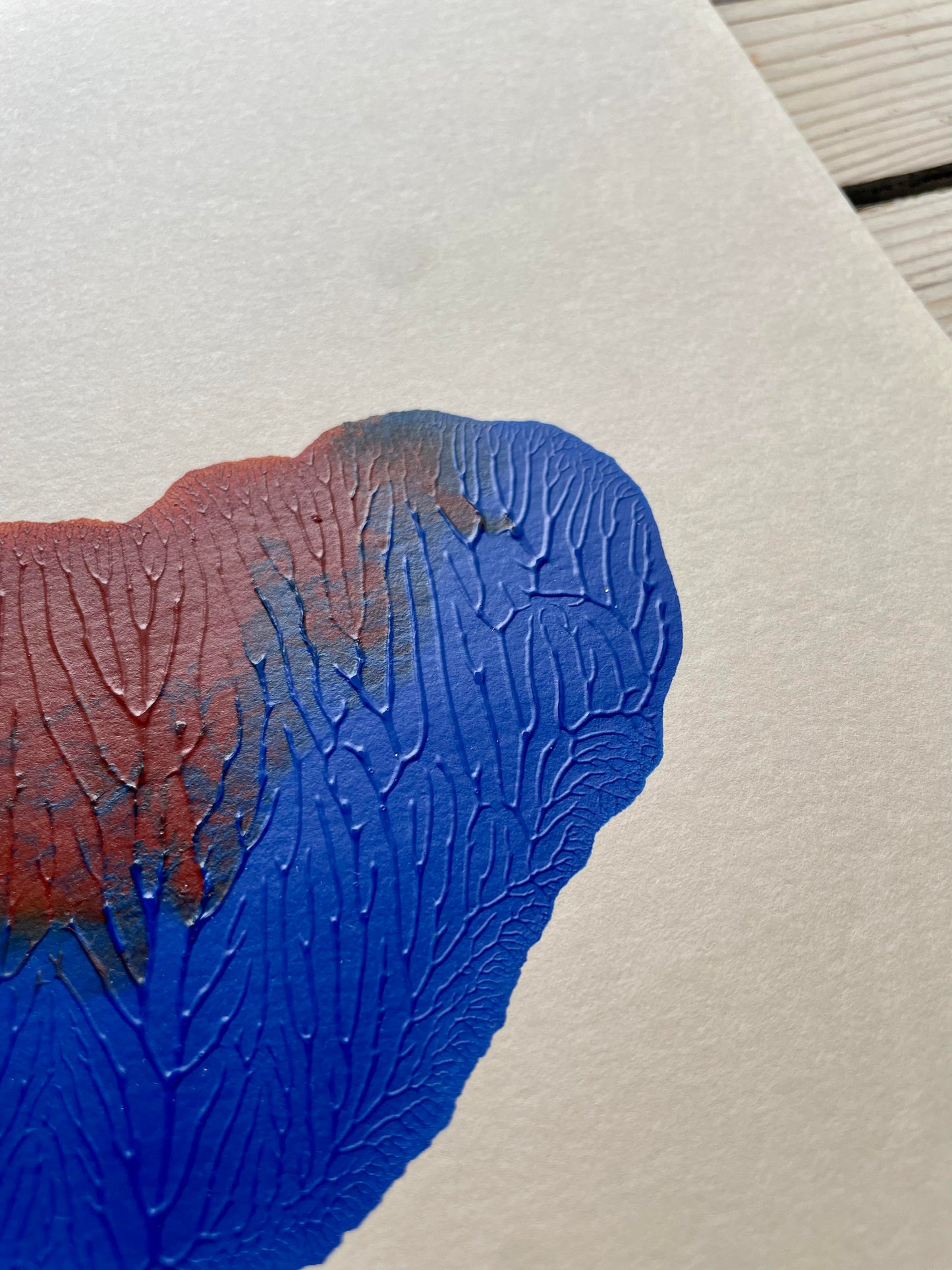 A4 / Blue on beige 2