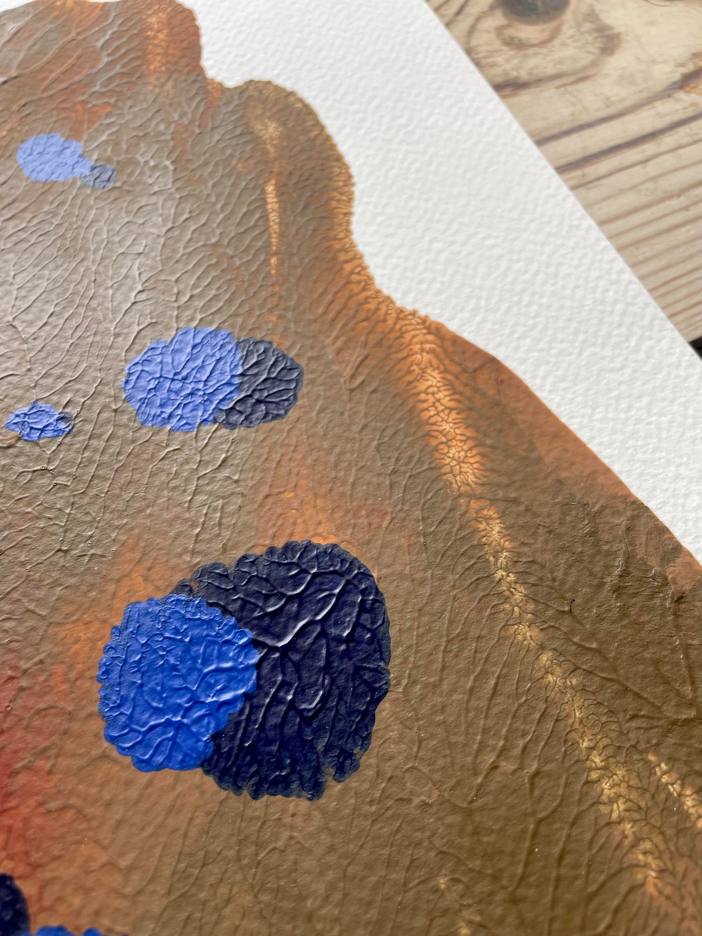 A3 / Brown with blue dots 2