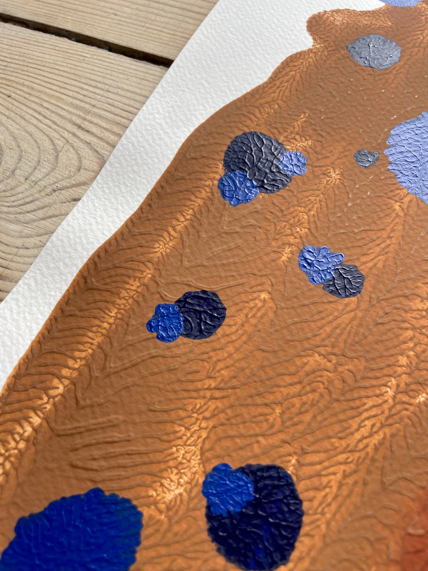A3 / Brown with blue dots 2