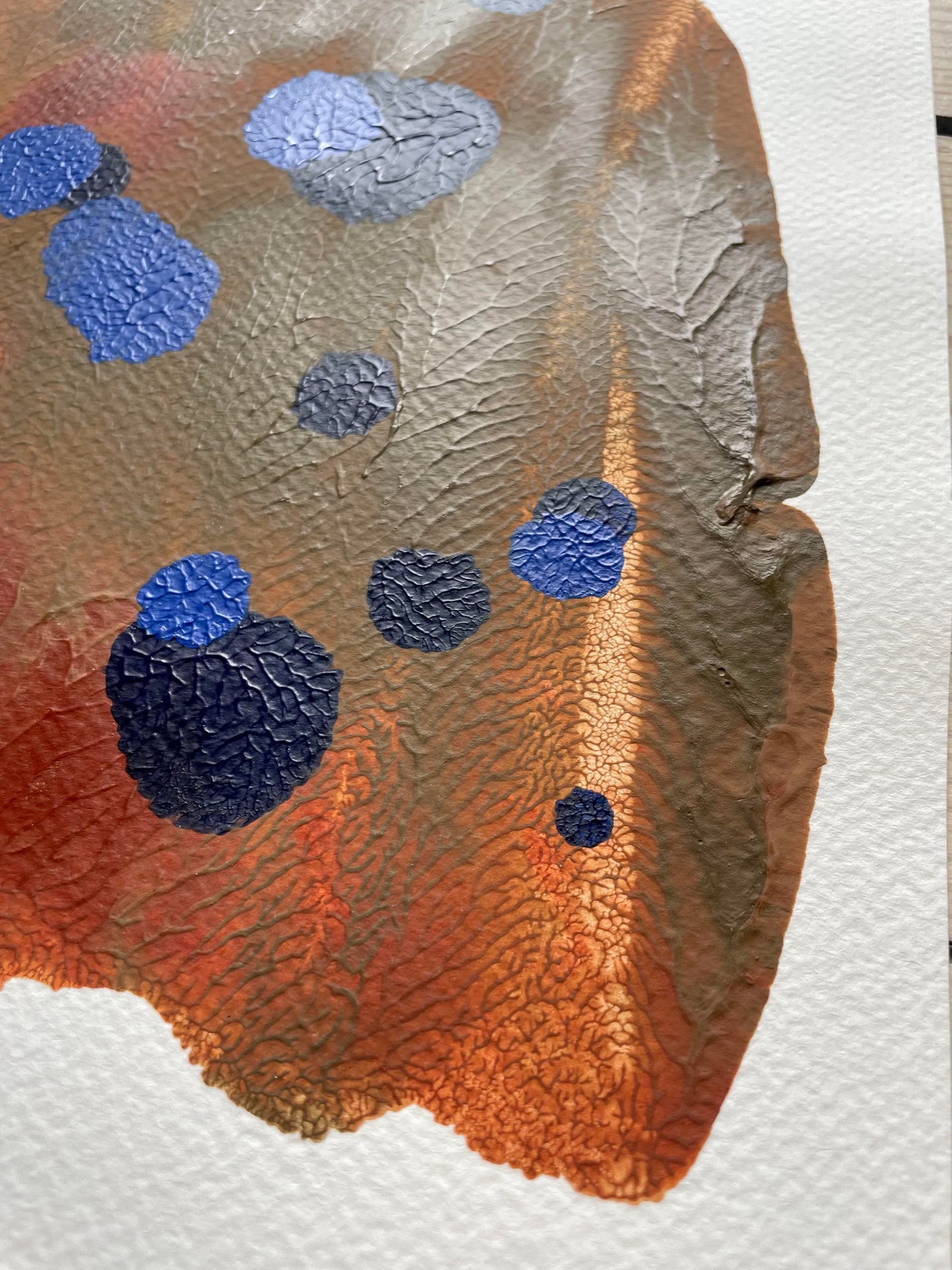 A3 / Brown with blue dots 2