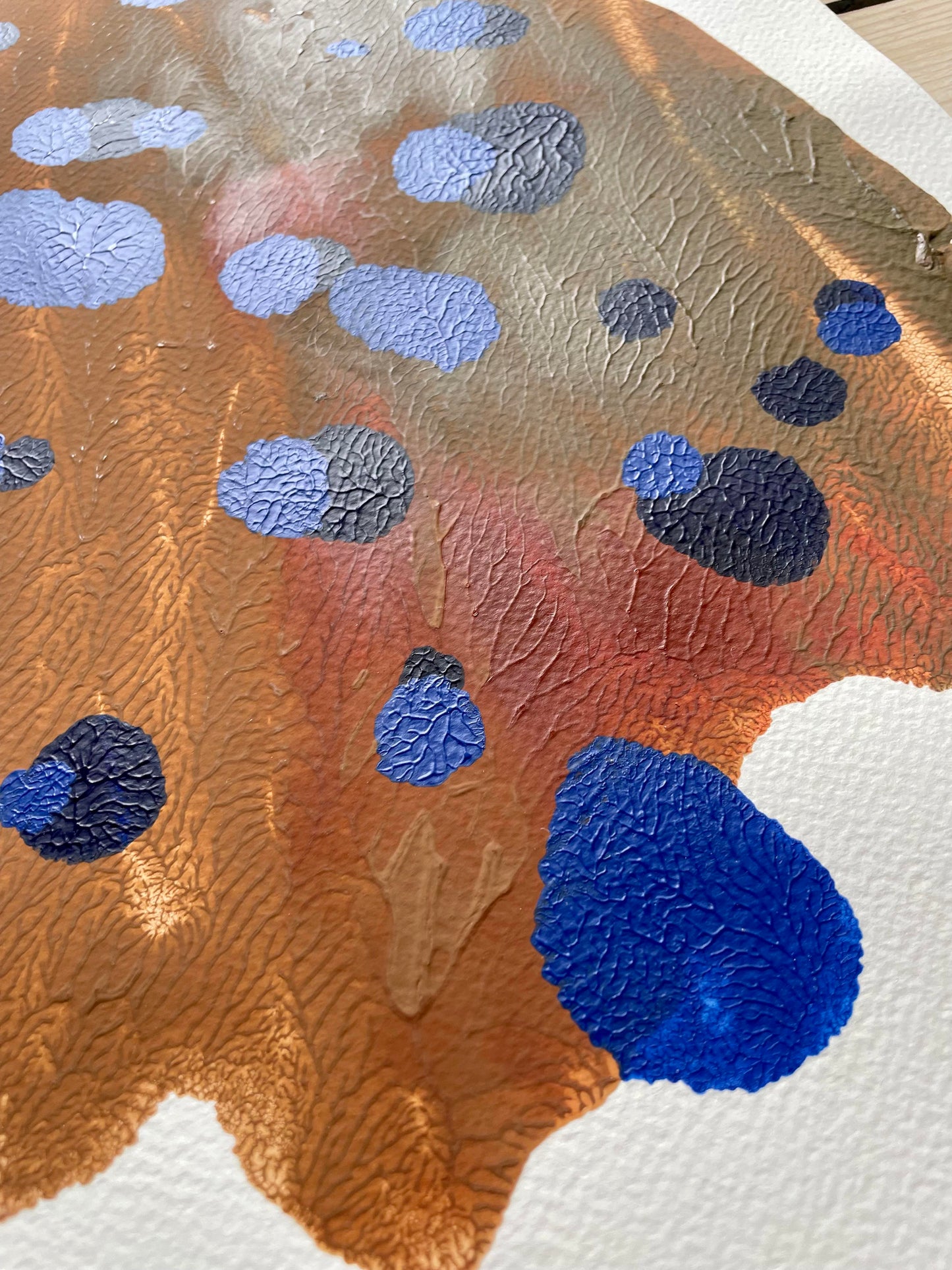 A3 / Brown with blue dots 2