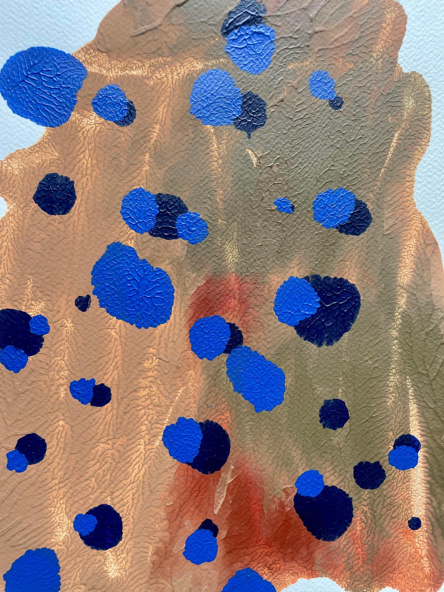 A3 / Brown with blue dots 2