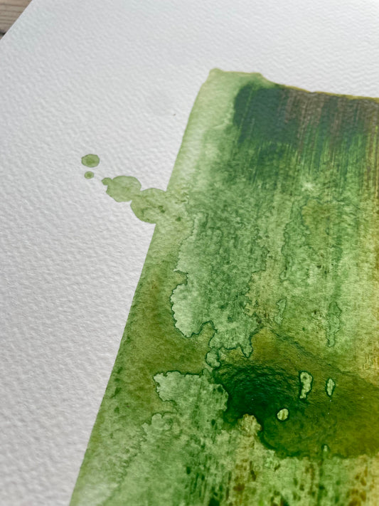 A3 / Green brush stroke