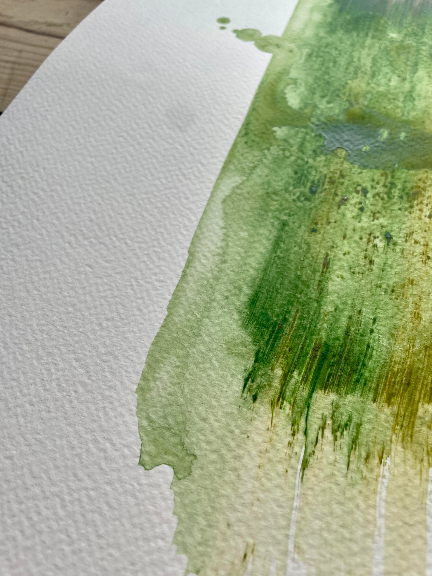 A3 / Green brush stroke