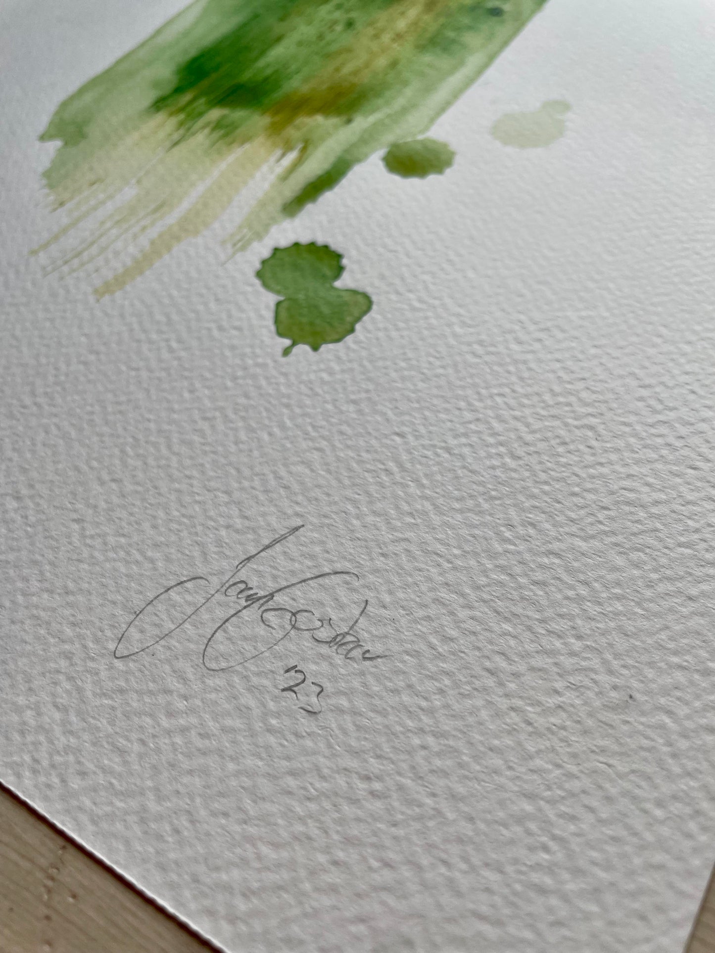 A3 / Green brush stroke