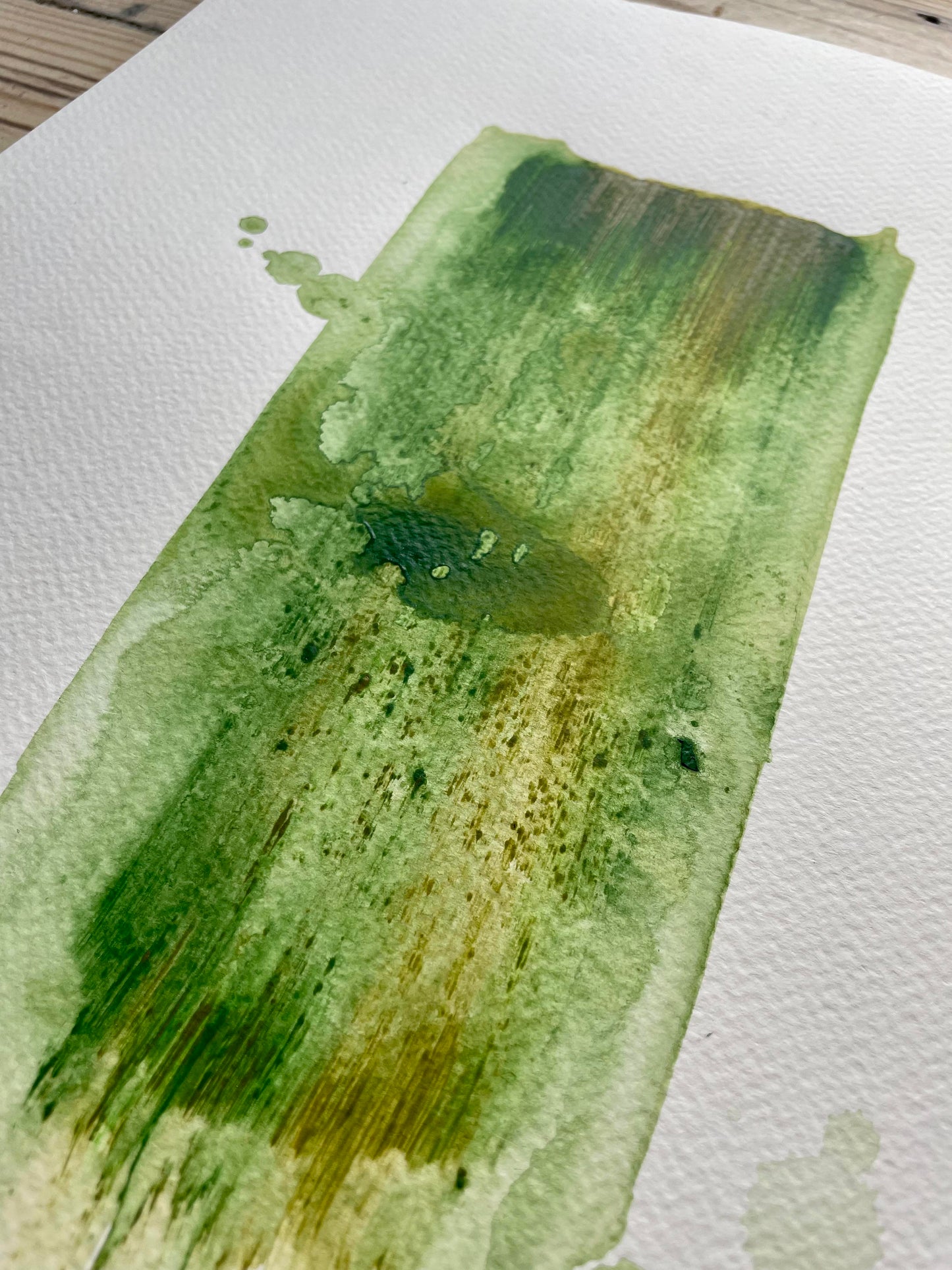 A3 / Green brush stroke