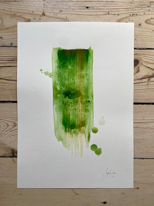 A3 / Green brush stroke