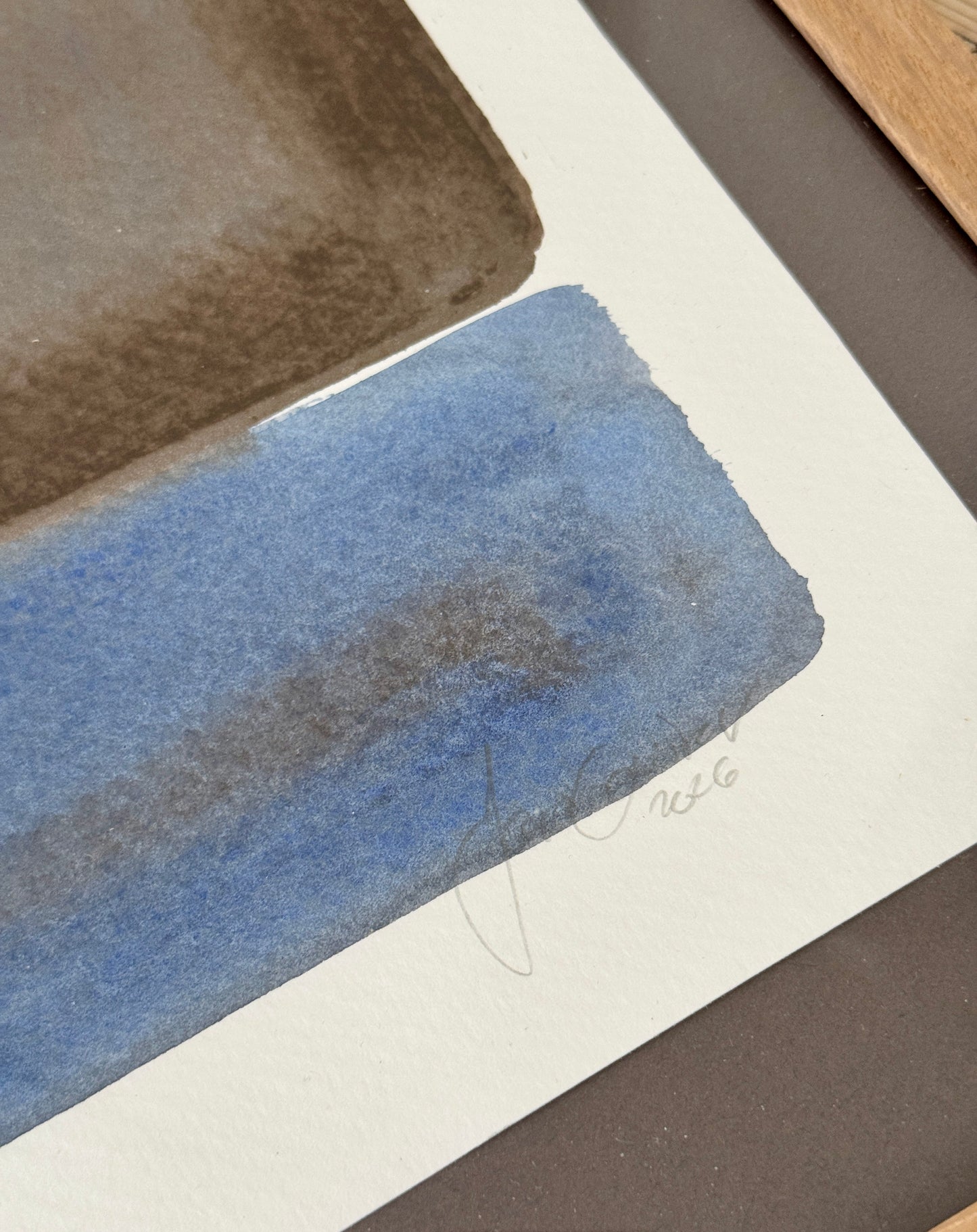 HORIZONT / Fragment 04 Blue on Brown